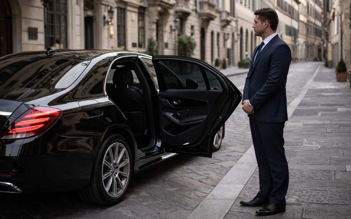 Chauffeur privé premium à Florence avec berline haut de gamme